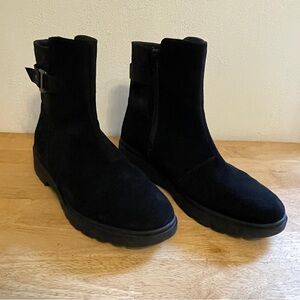 Clark's Collection Women's Black Calla Mid Suede Boots Size 10